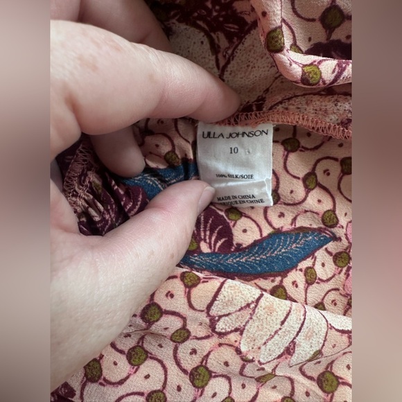 Ulla Johnson Oni Silk Mini Dress in Garden Rose Floral Ruffled Size 10 - Picture 11 of 16